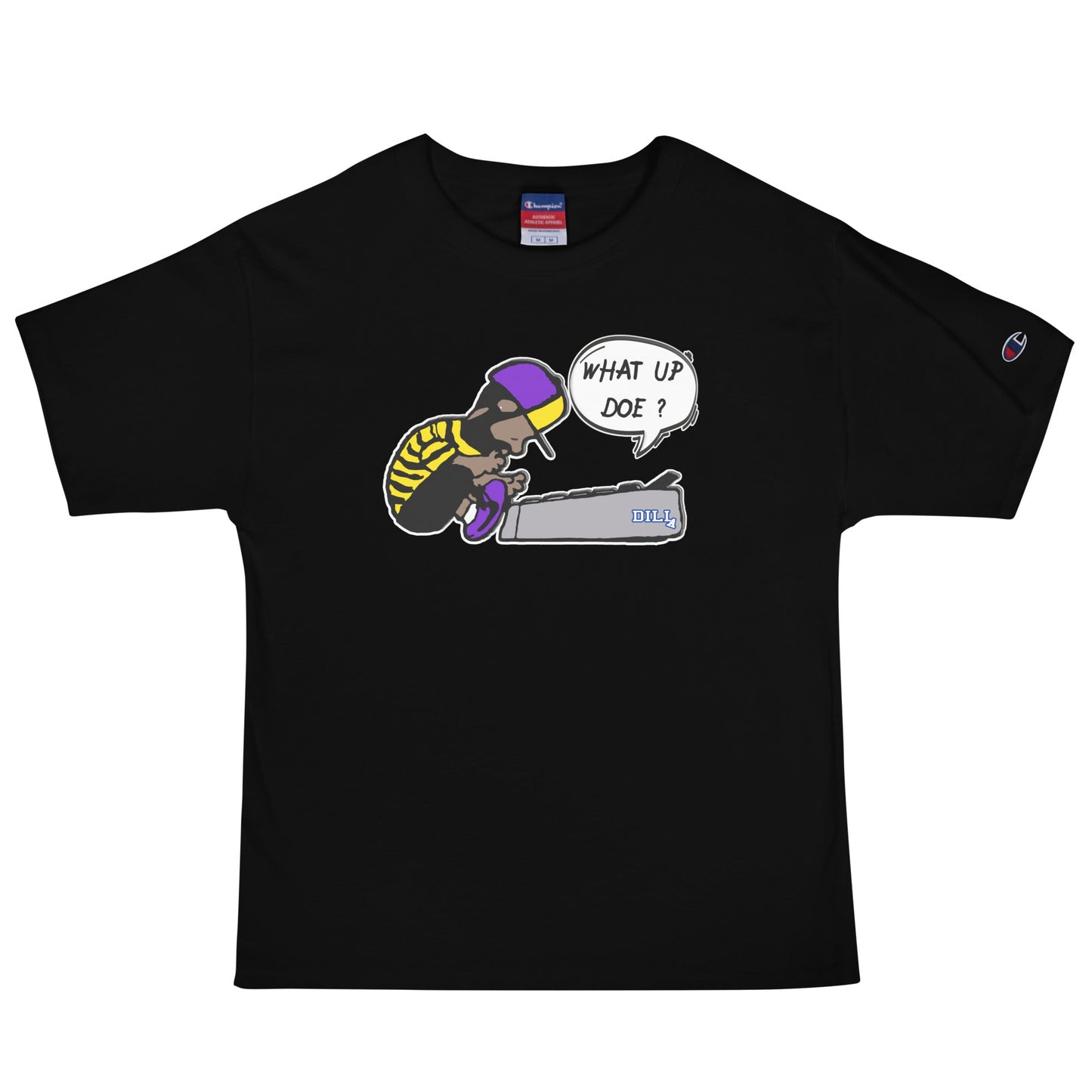 DEADLY MIKE YELLOW Men's Champion T-Shirt - OFFICIAL MADUKES PRESENTS